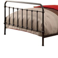 Metal Full Size Platform Bed With Headboard & Footboard, Deep Bronze Bronze Metal
