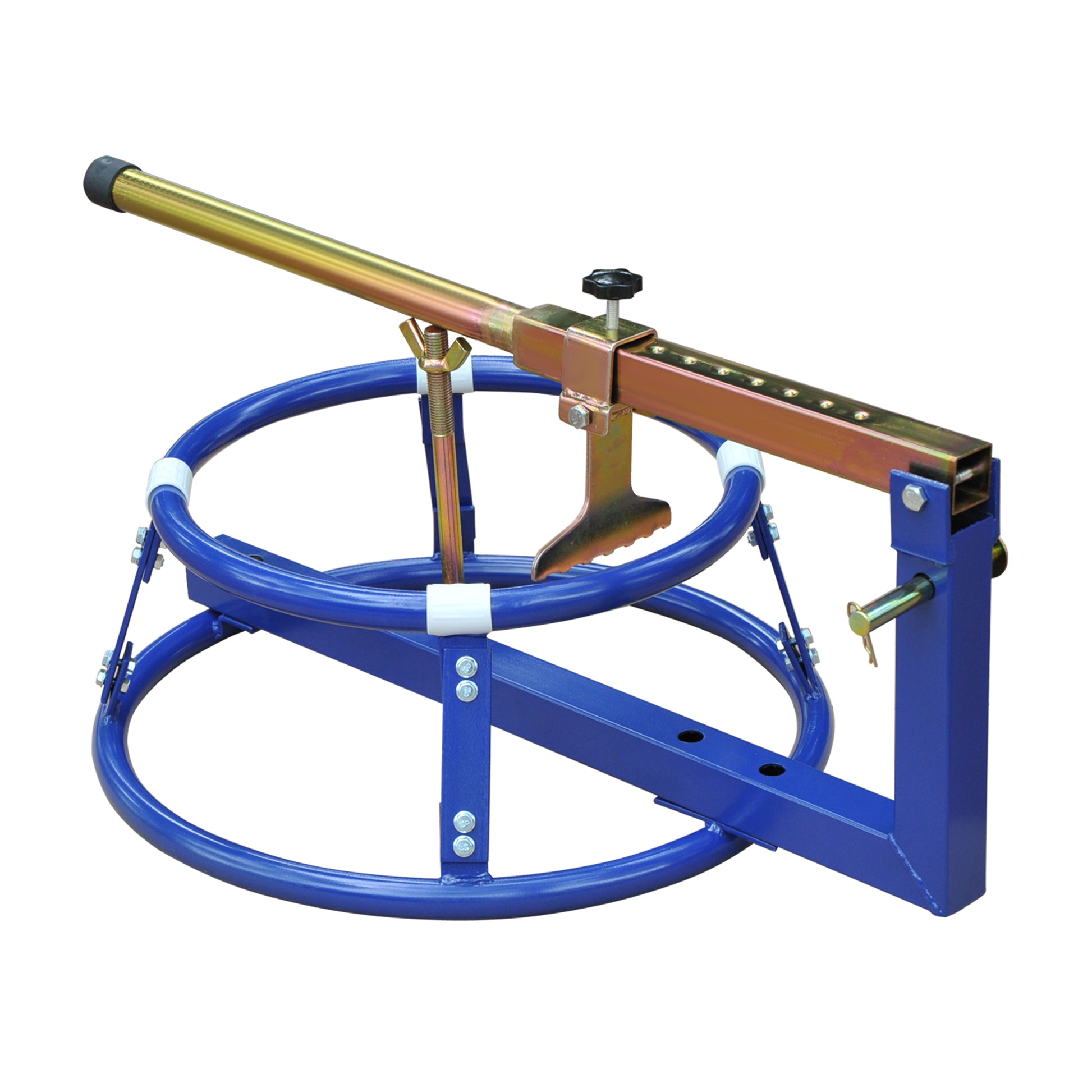 Homcom Motorcycle Tire Changer Stand With Adjustable Bead Breaker, Fit For 16 22In Tyres Blue Steel