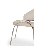 Ruby Modern & Contemporary Style Chair Made With Metal & Steel Legs In Beige Color Beige Primary Living Space Contemporary Plush Metal