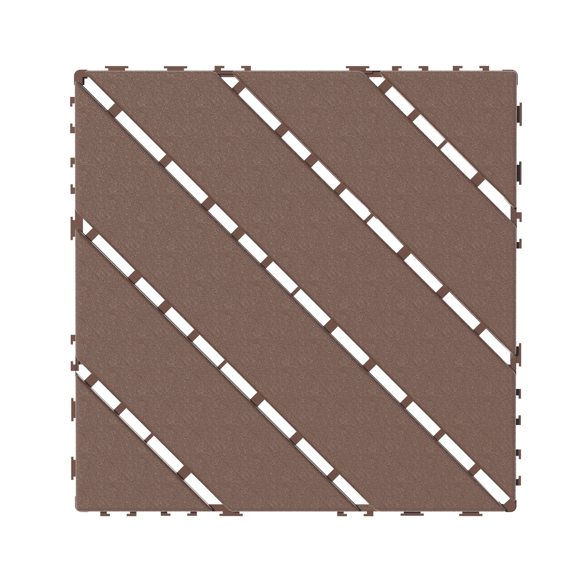 Plastic Interlocking Deck Tiles,44 Pack Patio Deck Tiles,12"X12" Square Waterproof Outdoor All Weather Use, Patio Decking Tiles For Poolside Balcony Backyard, Brown Brown Polypropylene