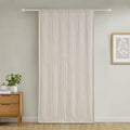 Clipped Jacquard Light Filtering Rod Pocket Back Tab Single Curtain Panel Only 1 Pc Panel Natural Polyester