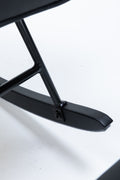 Rocking Chair, Glider Chair,Rocking Accent Chair With Lumbar Pillow And Ottoman For Nursery Living Room Bedroom Black Pu