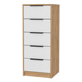 Washington Five Drawer Dresser Multicolor Mdf Engineered Wood