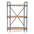 Yorktown 3 Shelf Bookcase Natural Metal & Wood