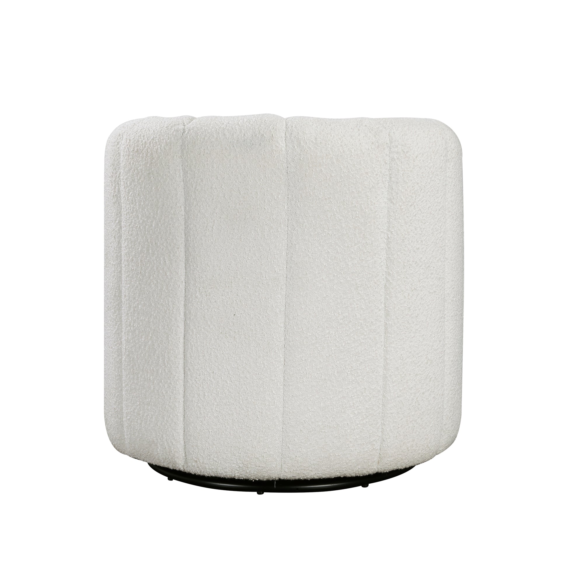 Modern Contemporary Swivel Chair With Ottoman White Boucle Fabric Upholstery Solid Wood Living Room Furniture White Primary Living Space Contemporary,Modern Plywood,Solid Wood
