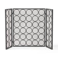 Fire Screen Black Silver Iron