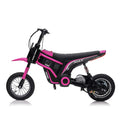 24V14Ah Kids Ride On 24V Electric Toy Motocross Motorcycle Dirt Bike Xxl Large,Speeds Up To 14.29Mph,Dual Suspension, Hand Operated Dual Brakes, Twist Grip Throttle, Authentic Motocross Bike Geometry Pink Polypropylene