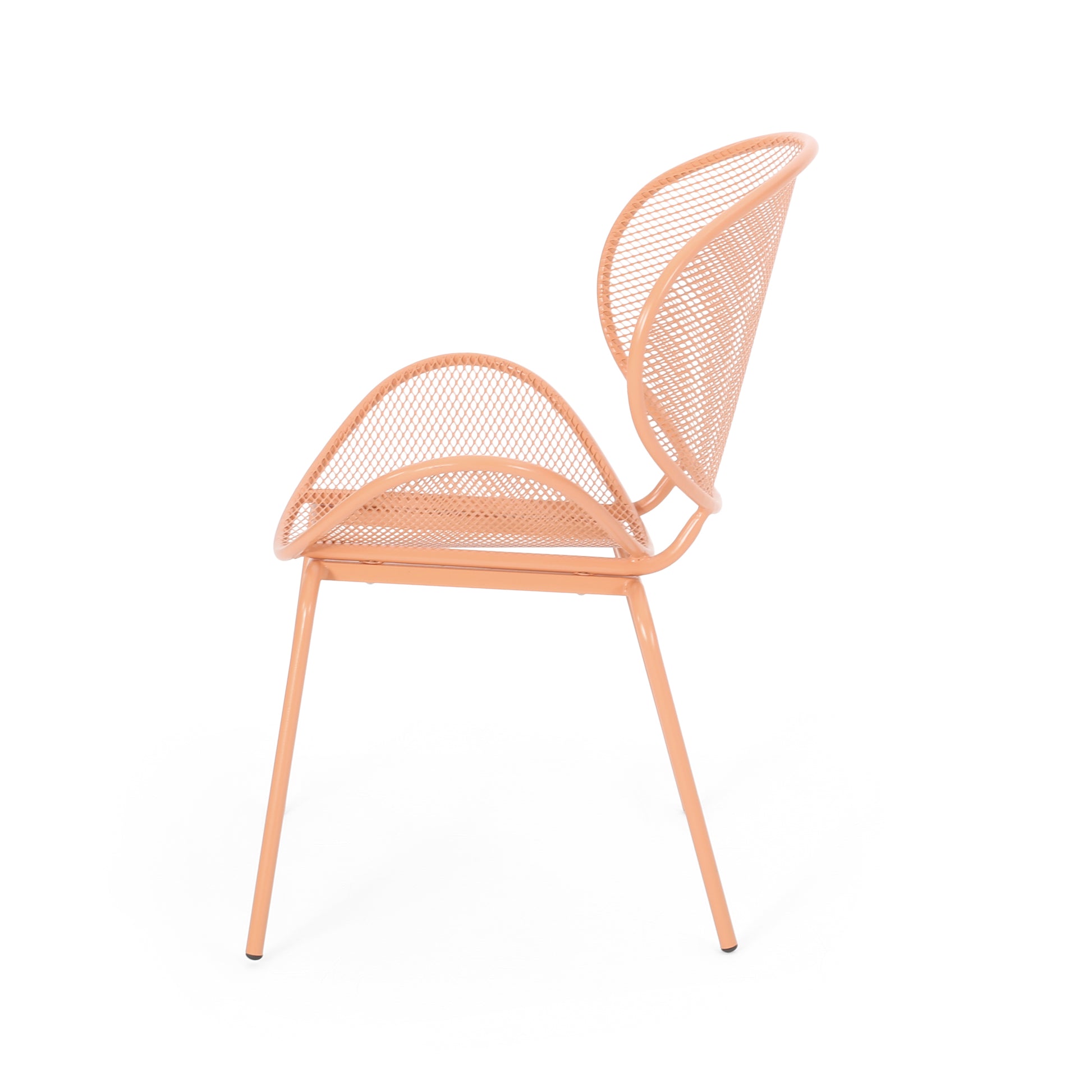 Elba Chair Set Of 2 Orange Iron