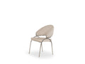 Ruby Modern & Contemporary Style Chair Made With Metal & Steel Legs In Beige Color Beige Primary Living Space Contemporary Plush Metal