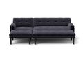 Grey Corduroy Sectional Sofa: Convertible 3 Seaters Sofa, L Shaped Sofa, And Bed Grey Velvet Metal Primary Living Space Medium Soft Loose Back Pillow Top Arms Foam Fabric Metal 3 Seat