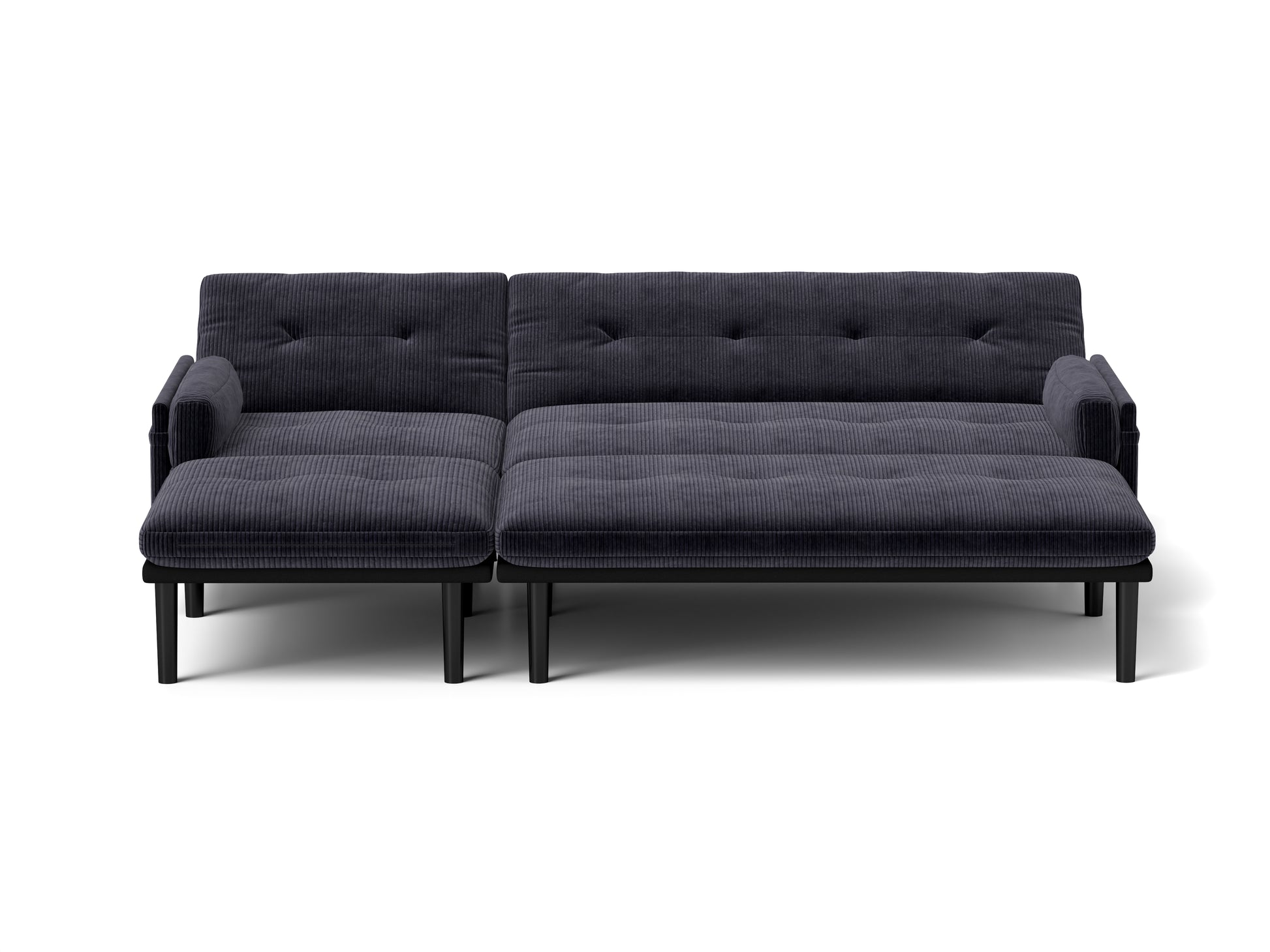 Grey Corduroy Sectional Sofa: Convertible 3 Seaters Sofa, L Shaped Sofa, And Bed Grey Velvet Metal Primary Living Space Medium Soft Loose Back Pillow Top Arms Foam Fabric Metal 3 Seat