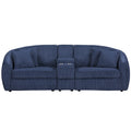 United We Win Corduroy Fabric, Two Cup Holders, Storage, Oversized Two Seat, Solid Wood Frame, High Quality Sponge Filling, Curved Placement Sofa Navy Corduroy 2 Seat