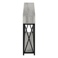 Accent Table, Console, Entryway, Narrow, Sofa, Living Room, Bedroom, Grey Laminate, Black Metal, Contemporary, Modern Grey Metal