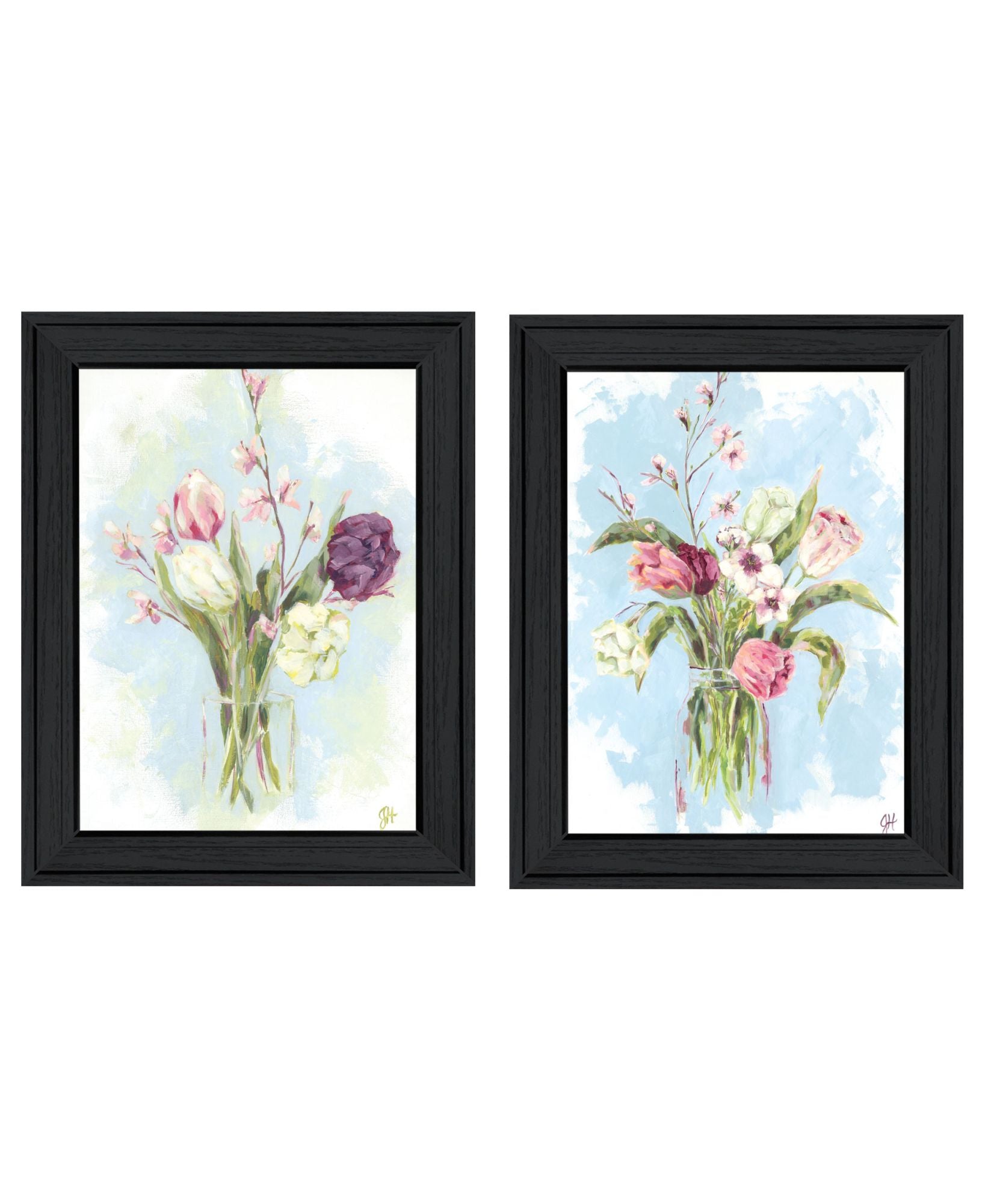 "Flowers From The Farm" Framed Wall Art For Living Room, Wall Art Print For Home Decor, Bedroom Wall Art By Jennifer Holden Multicolor Wood Paper