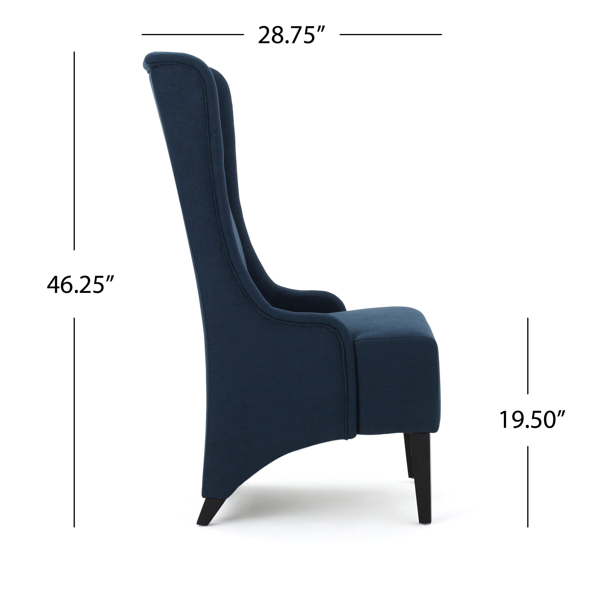 Dining Chair Navy Blue Fabric