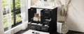 36 Inch Traditional Bathroom Vanity With Resin Sink Combo Set, Black Bathroom Cabinet With Two Doors And Four Drawers Black Bathroom Solid Wood Mdf Resin