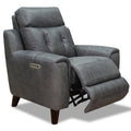 Torino Power Headrest, Lumbar, Zero Gravity Waxy Pull Up Leather Recliner Grey Ash Memory Foam Genuine Leather