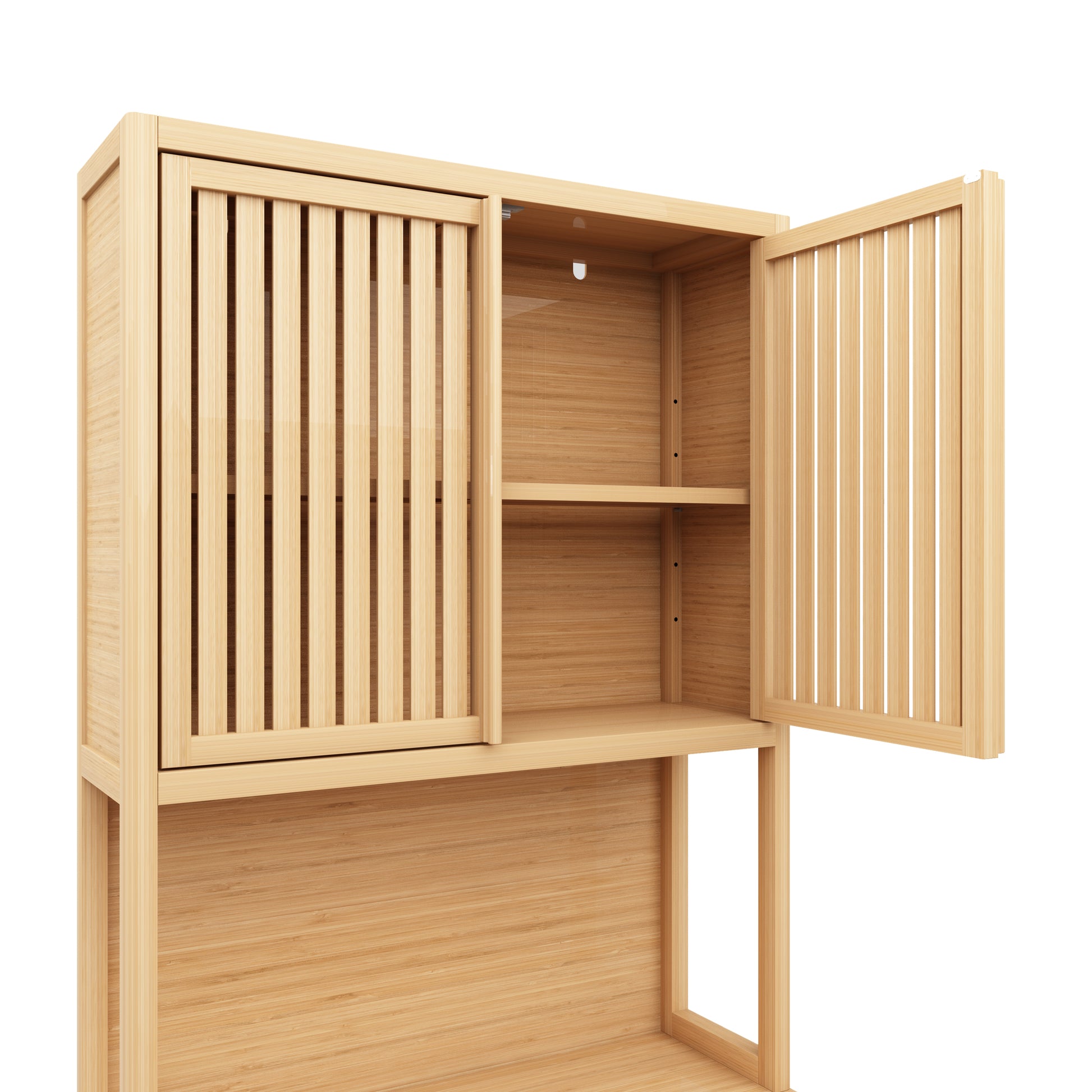 Bamboo Tea Cabinet 1 2 Drawers Natural Bamboo
