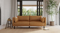 Modern Leather Sofa Camel Leather 2 Seat