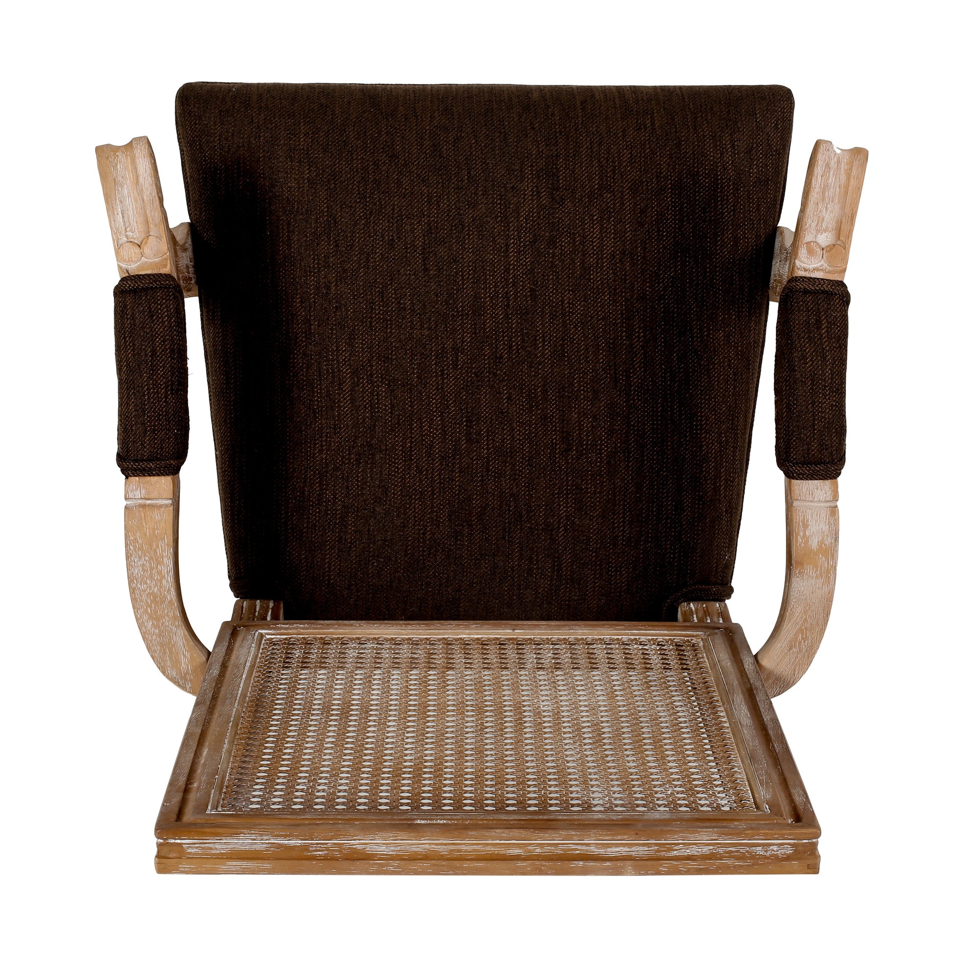 Dining Chair 2Pcs Set Brown Rubber Wood