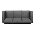 Sofa 3 Seater Charcoal Wood 3 Seat