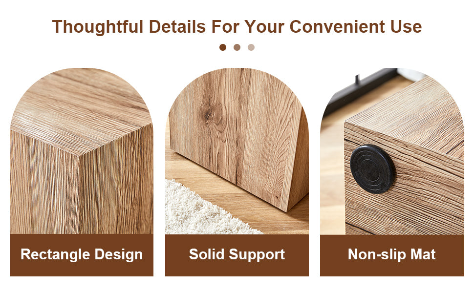 Modern Three Piece Coffee Table.Elevate Your Living Space With This Modern Mdf Coffee Table That Showcases Smooth, Light Wood Color Texture Patterns. Stylish Design. Wood Mdf