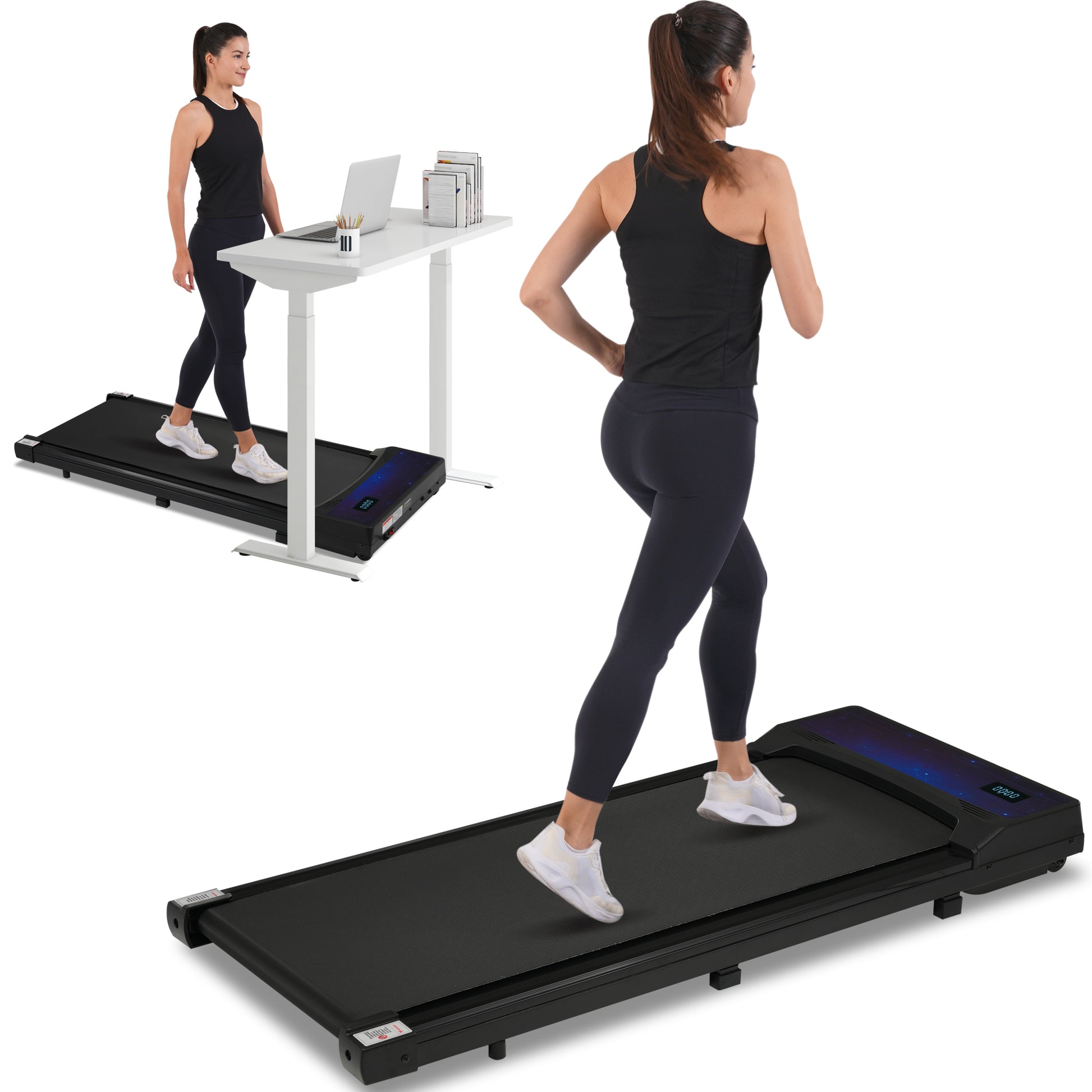 Release 8.10 Walking Pad Under Desk Treadmill For Home Office 2.5Hp Walking Treadmill 0.6 4Mph 300Lbs Capacity Treadmill For Walking Running Remote Control Batterys Black Metal