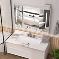 Modern 39X28 Inches Bathroom Cabinets, Medicine Cabinets With Mirrors And Led Lights, Bathroom Storage Cabinet With Multilevel Storage Compartments White 3 1 36 To 47 In 24 To 31 In Mirror Included Bathroom Wall Mounted Modern 5 10 Inches Aluminium