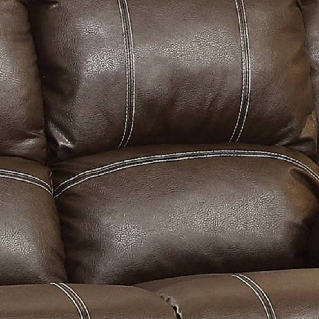 Upholstered Recliner Loveseat With Split Tufted Backrest, Brown Brown Wood Fabric 2 Seat