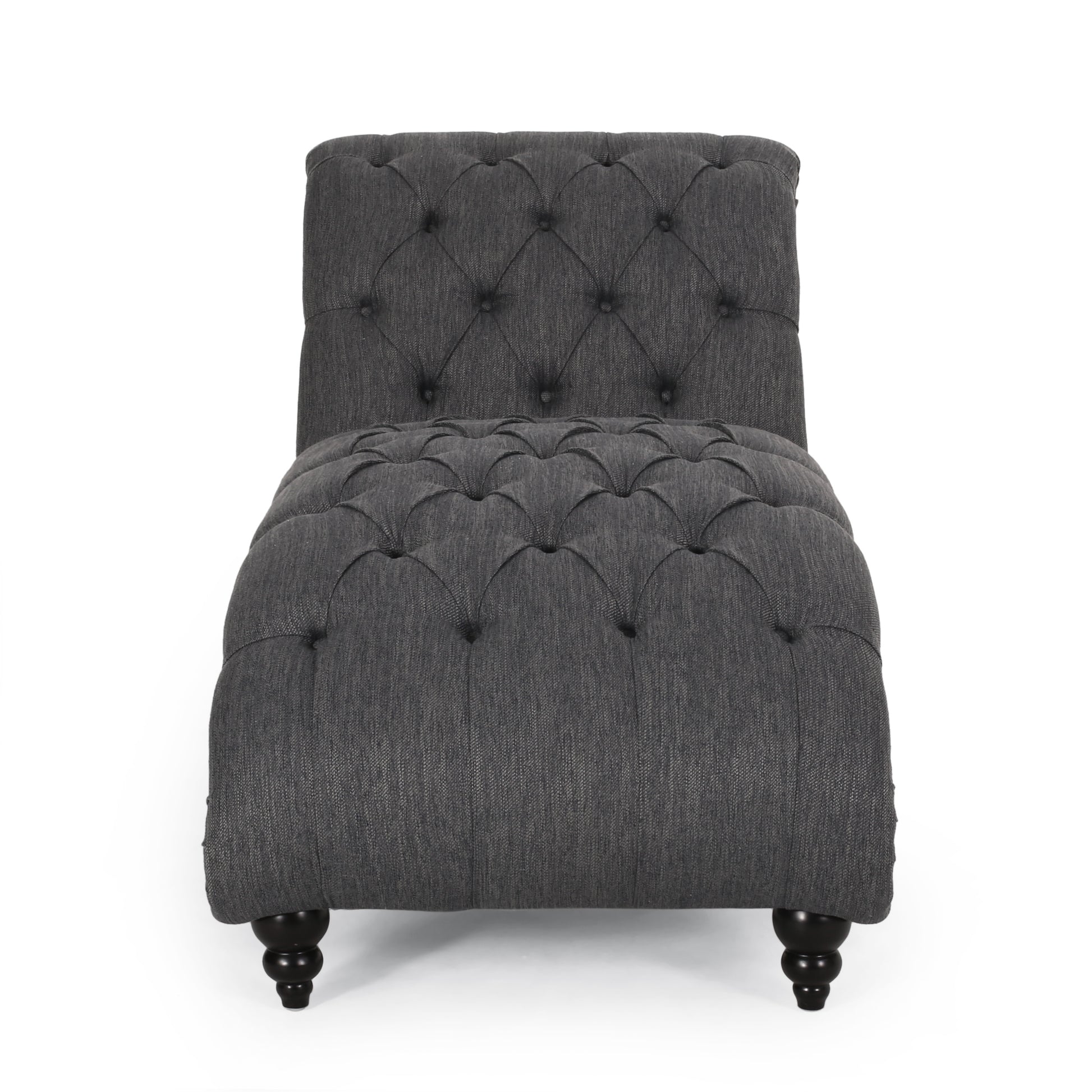 Chaise Lounge Charcoal Fabric 1 Seat