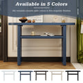 Elegant Minimalist Console Table With Rounded Edges And Sturdy Shelf Design For Entryway, Living Room Navy Navy Solid Wood Mdf