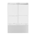 56 60 In. W X 62 In. H Frameless Double Sliding Tub Door, Bypass Tub Shower Door Soft Closing, Brushed Nickel 24D02 T60Bnx Brushed Nickel Tempered Glass