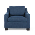Club Chair Navy Blue Fabric 1 Seat