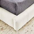 Full Size Upholstered Tufted Bed Frame, Sofa Bed Frame With Comfortable Backrest And Armrests, Full Size Bed For Bedroom, Living Room,Velvet, Beige 80.5''*59''*30.5'' Box Spring Not Required Full Beige Composite Bedroom Eucalyptus Bed Frame Foam Velvet