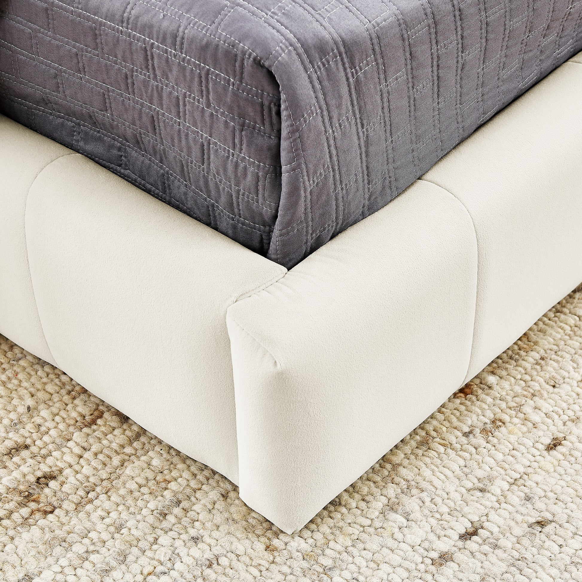 Full Size Upholstered Tufted Bed Frame, Sofa Bed Frame With Comfortable Backrest And Armrests, Full Size Bed For Bedroom, Living Room,Velvet, Beige 80.5''*59''*30.5'' Box Spring Not Required Full Beige Composite Bedroom Eucalyptus Bed Frame Foam Velvet