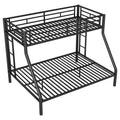 Twin Xl Over Queen Metal Bunk Bed With Ladder And Guardrails, Black Expected Arrival Time: 9.7 Box Spring Not Required Twin Xl Black Metal Metal