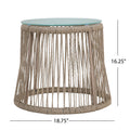 Southport Side Table Brown Woven Rope