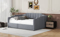 Upholstered Daybed With Underneath Storage,Full Size, Gray Full Gray Upholstered