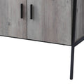 Samiya Gray Oak & Black Finish Tv Stand Gray 40 49 Inches Synthetic Wood