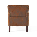 Harrison Tufted Club Chair Brown Microfiber