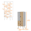 Kimball Tall Dresser, Modern Design With 2 Drawers And Large Storage Multicolor Bedroom Contemporary Pine Melamine Engineered Wood