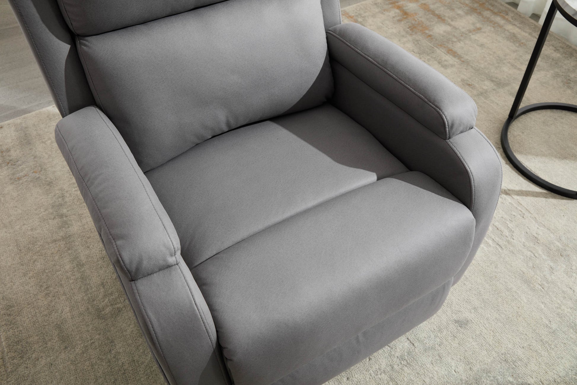 Best Choice Recliner Chair Living Room Reclining Sofa Chair, Home Theater Seating Modern Recliner, Manual Recliner Sofa Chair For Living Room Office Apartment, Easy To Reach Side Button Gray Gray Pu Leather