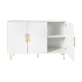 3 Door Large Storage Sideboard With Gold Handles For Kitchen, Dining Room And Living Room.55.12