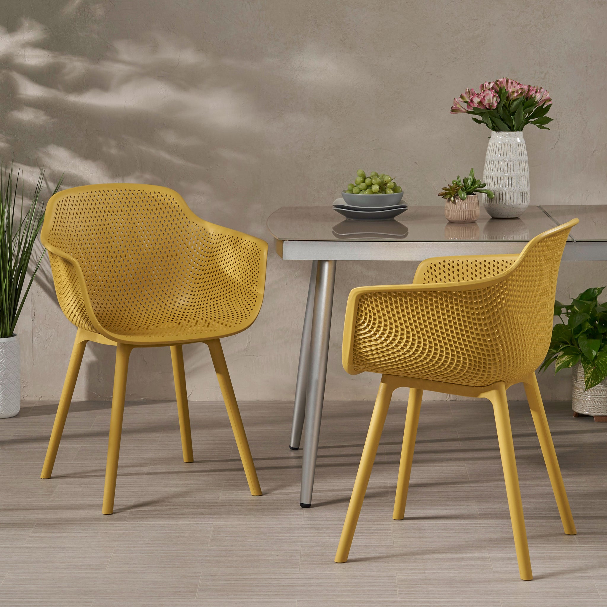 Lotus Chair Yellow Polypropylene