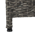 Puerta 48In Square Dining Table Black Rattan