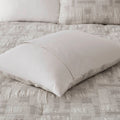 3 Piece Cotton Jacquard Comforter Set Full Queen Ivory Polyester