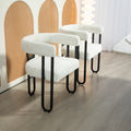 Coolmore Contemporary Designed Chenille Fabric Upholstered Accent Dining Chair Barrel Side Chairs Kitchen Armchair For Living Room Set Of 2 Beige Chenille Beige Foam Chenille
