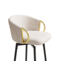 30 Inch Dining Chairs Set Of 2 Modern Style 360 Swivel Bar Chairs With Simple Design, Comfortable High Stools, And Flexible Dining Chairs Suitable For Bars, Restaurants,Velvet Bar Chair Beige30 Inch
