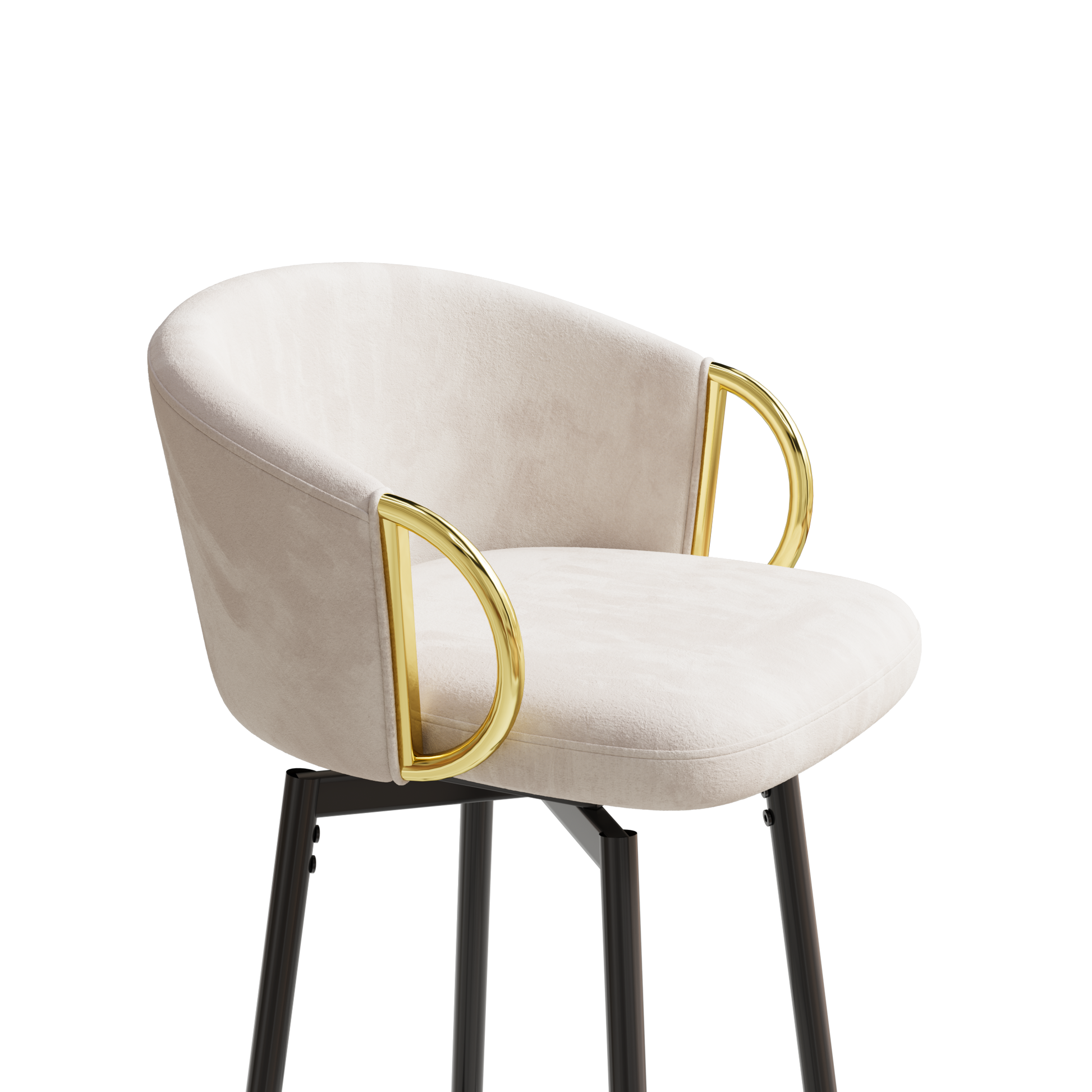 30 Inch Dining Chairs Set Of 2 Modern Style 360 Swivel Bar Chairs With Simple Design, Comfortable High Stools, And Flexible Dining Chairs Suitable For Bars, Restaurants,Velvet Bar Chair Beige30 Inch