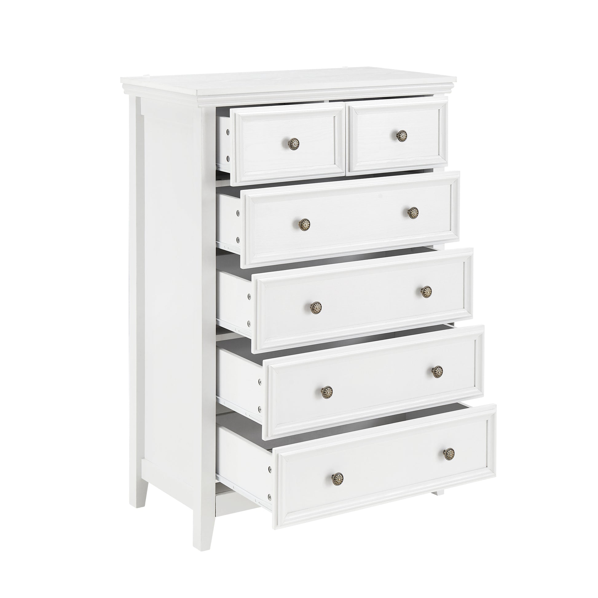 Modern 6 Drawers Dresser 6 Drawers Cabinet,Chest Of Drawers Closet Organizers And Storage Clothes Storage Drawers Cabinet For Living Room, Farmhouse Dresser Organizer White White Mdf